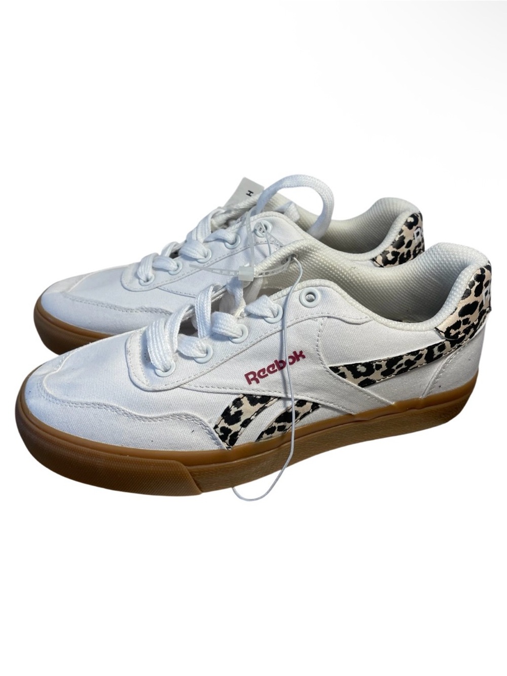 Reebok Women’s White Court Advance Leopard Print Sneakers Size 6.5 - NWT **